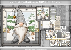 Alfred the Christmas Gnome 4 Sheet Mini Kit Grey