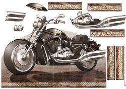 Harley Davidson Shaped Card.