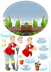 Gardening Dude Wobble Card.