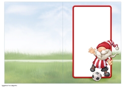 Football Gnome Red and White Stripes Insert