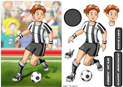 Womens Football Dudess Black and White Strip