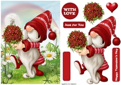 Valentines Day Gnome Flowers