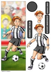 Womens Football Dudess Black and White Strip Large Vertical DL