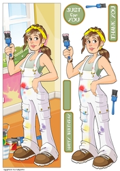Painter/Decorator Dudess Large Vertical DL
