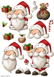 Santa 3 Decoupage Sheet