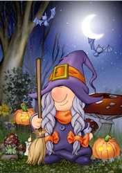 Halloween Gnome Witch A4