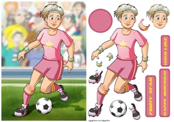 Womens Football Dudess Pink Strip 