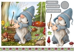 Grey Wizard Gnome 7x7 Quick Card