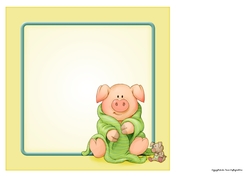 Pigs in Blankets Tootsie 8x8 Quick Card Insert