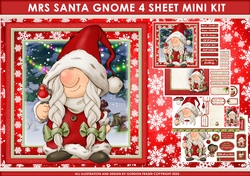 Mrs Santa Gnome 4 Sheet Mini Kit