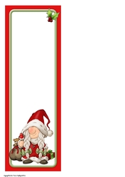 Mrs Christmas Gnome Large Vertical DL Insert