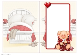 Pigs in Blankets Tootsie Valentine Insert