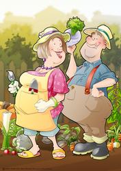 Gardening/allotment Couple A4.