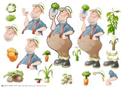 Gardening/allotment Dude Decoupage Sheet.