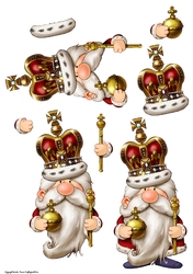 Coronation Gnome Decoupage Sheet