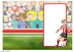 Womens Football Dudess Red, White Strip  Insert