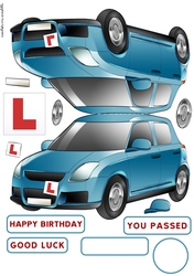 Just Passed (Blue) Shaped Card