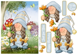 Mrs Gnome Summer (Blue)