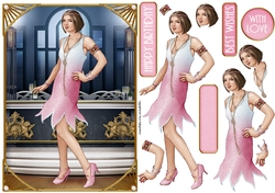 Art Deco Lady Arabella (Pink)