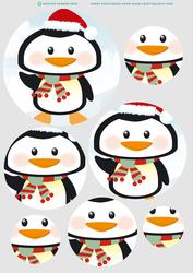 Christmas Penguin Ted Circle Pyramid.
