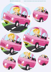 Passed Driving Test/ Good Luck Pink Circle Pyramid.