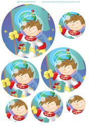 Space Boy Circle Pyramid.