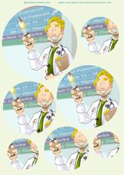 Get Well Soon Doctor Dude Circle Pyramid