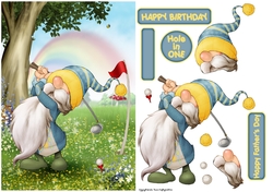Golf Gnome Blue