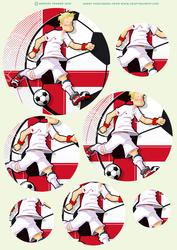 Football Dude England Circle Pyramid.