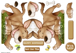 Puppy Love Sandy Shaped Card