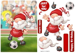 Football Gnome Red and White