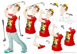 Golfer Dude Ii Decoupage Sheet.