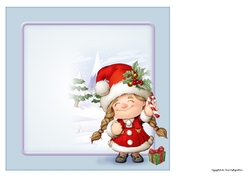 Maisie the Christmas Gnome 8x8 Quick Card Insert