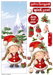 Maisie the Christmas Gnome Large Vertical DL
