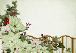 Art Deco Lola Poinsettia Paper Green