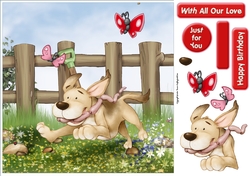 Puppy Love Rufus 8x8 Quick Card