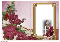 Art Deco Lady Christmas Lola Dark Pink Insert