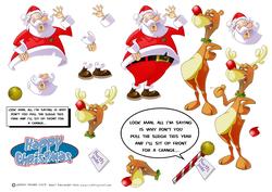 Cheeky Rudolf Decoupage Sheet.