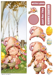 Maisie the Easter Gnome Large Vertical DL