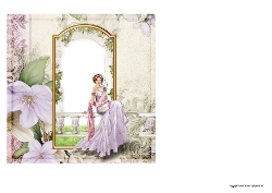 Art Deco Lady Lola 7x7 Quick Card Lilac Insert
