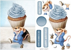 Mr Cup Cake Mouse (Blue Suit)