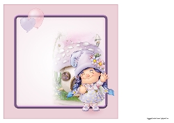 Maisie the Gnome Lilac 8x8 Quick Card Insert