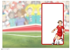 Young Footballer Dude Red, White and Yellow Insert