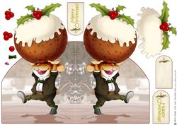 Christmas Pudding Mouse Shaped.