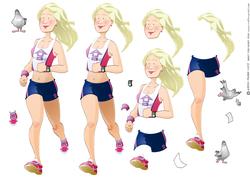 Jogger Lady Decoupage Sheet.