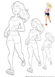 Jogger Lady Digital Stamp.