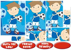 Football Boy Blue Pyramid.