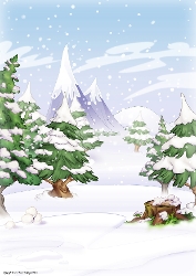 Snowy Forest Scene 2