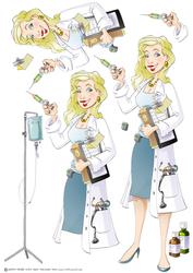 Get Well Soon Doctor Lady Decoupage Sheet.