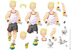 Jogger Dude Decoupage Sheet.